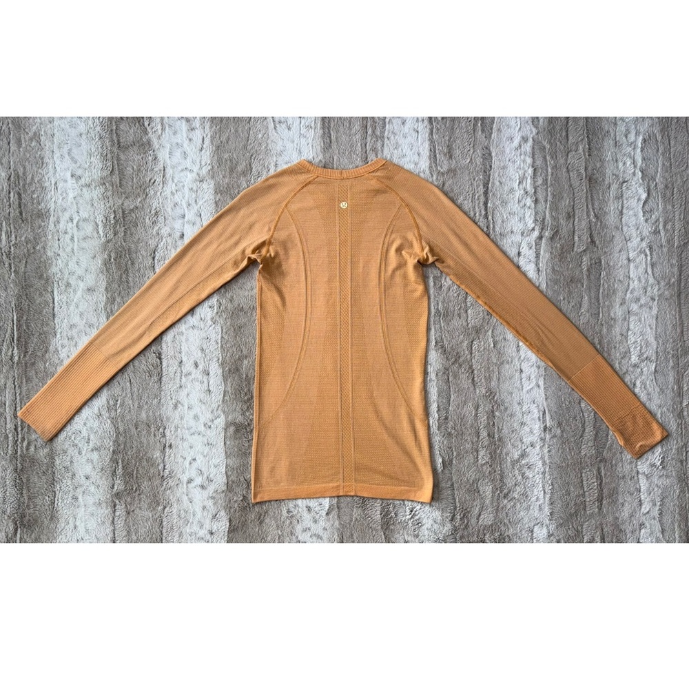Lululemon🍋Run: Swiftly Tech Long Sleeve Heathered Creamsicle Pop Size 4 - Picture 14 of 16